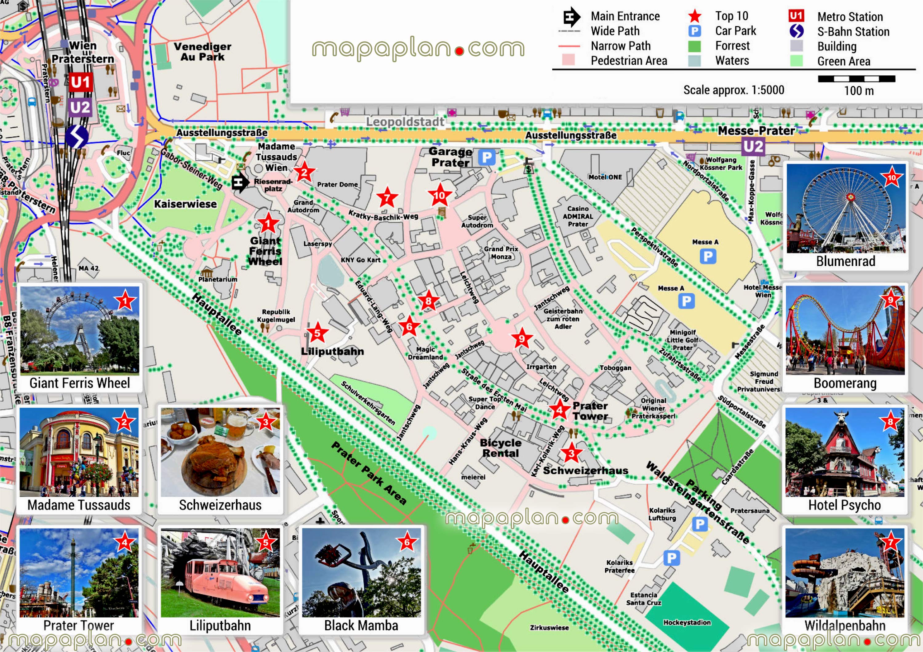 download travel layout prater park wiens Vienna Top tourist attractions map