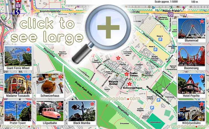 download travel layout prater park wiens Vienna Top tourist attractions map