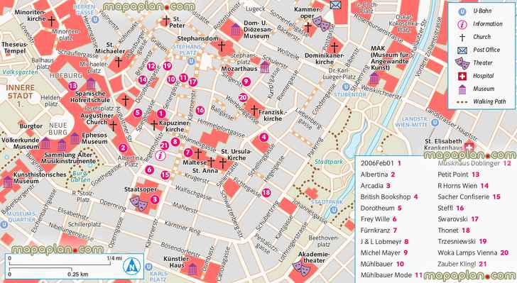 kartnerstrasse shopping street shopping centers official tourist information centre best landmarks iconic locationss Vienna Top tourist attractions map