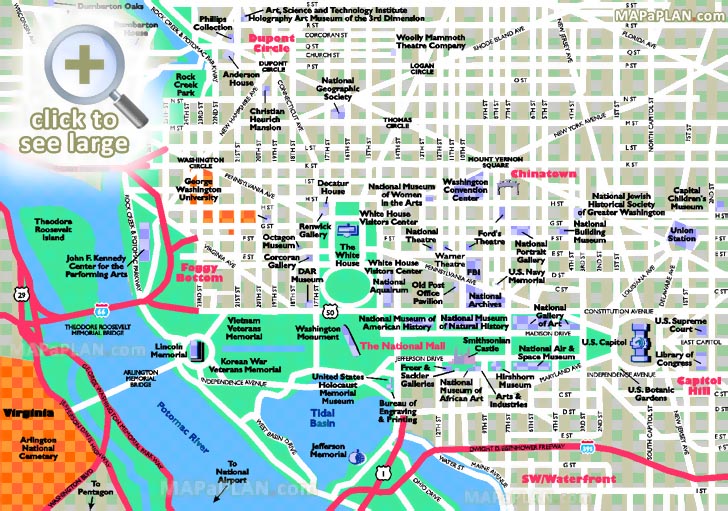 simple overview outline directions fun things do family kids capitol hill downtown neighborhood Washington DC top tourist attractions map